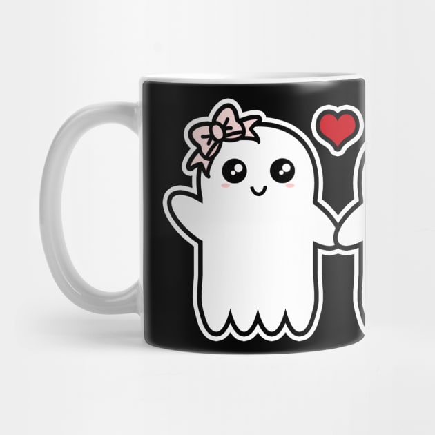 Cute Ghosts Holding Hands by LunaMay